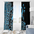 Prostate Cancer Awareness Personalised Window Curtain Aboriginal Ribbon Dot Painting
