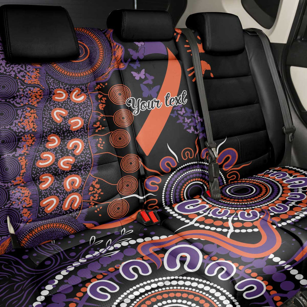 Psoriasis Awareness Personalised Back Car Seat Cover Aboriginal Ribbon Dot Painting