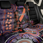 Psoriasis Awareness Personalised Back Car Seat Cover Aboriginal Ribbon Dot Painting