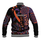 Psoriasis Awareness Personalised Baseball Jacket Aboriginal Ribbon Dot Painting