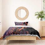 Psoriasis Awareness Personalised Bedding Set Aboriginal Ribbon Dot Painting