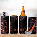 Psoriasis Awareness Personalised 4 in 1 Can Cooler Tumbler Aboriginal Ribbon Dot Painting