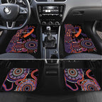 Psoriasis Awareness Personalised Car Mats Aboriginal Ribbon Dot Painting