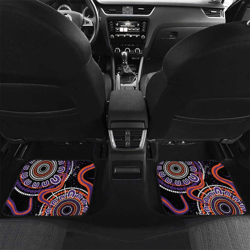 Psoriasis Awareness Personalised Car Mats Aboriginal Ribbon Dot Painting