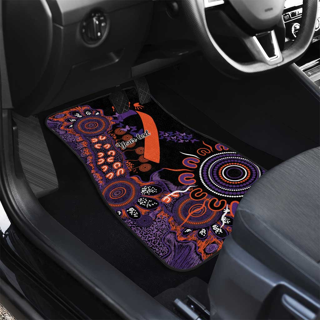 Psoriasis Awareness Personalised Car Mats Aboriginal Ribbon Dot Painting