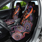 Psoriasis Awareness Personalised Car Seat Cover Aboriginal Ribbon Dot Painting