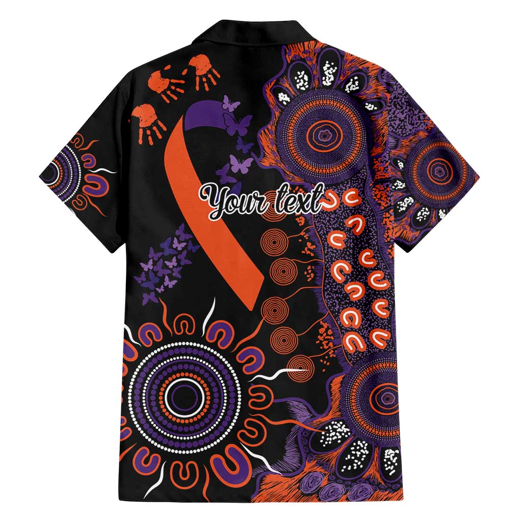 Psoriasis Awareness Personalised Family Matching Long Sleeve Bodycon Dress and Hawaiian Shirt Aboriginal Ribbon Dot Painting