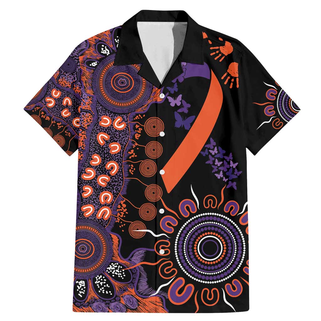 Psoriasis Awareness Personalised Family Matching Mermaid Dress and Hawaiian Shirt Aboriginal Ribbon Dot Painting