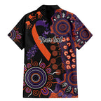 Psoriasis Awareness Personalised Family Matching Mermaid Dress and Hawaiian Shirt Aboriginal Ribbon Dot Painting