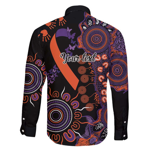 Psoriasis Awareness Personalised Family Matching Mermaid Dress and Hawaiian Shirt Aboriginal Ribbon Dot Painting