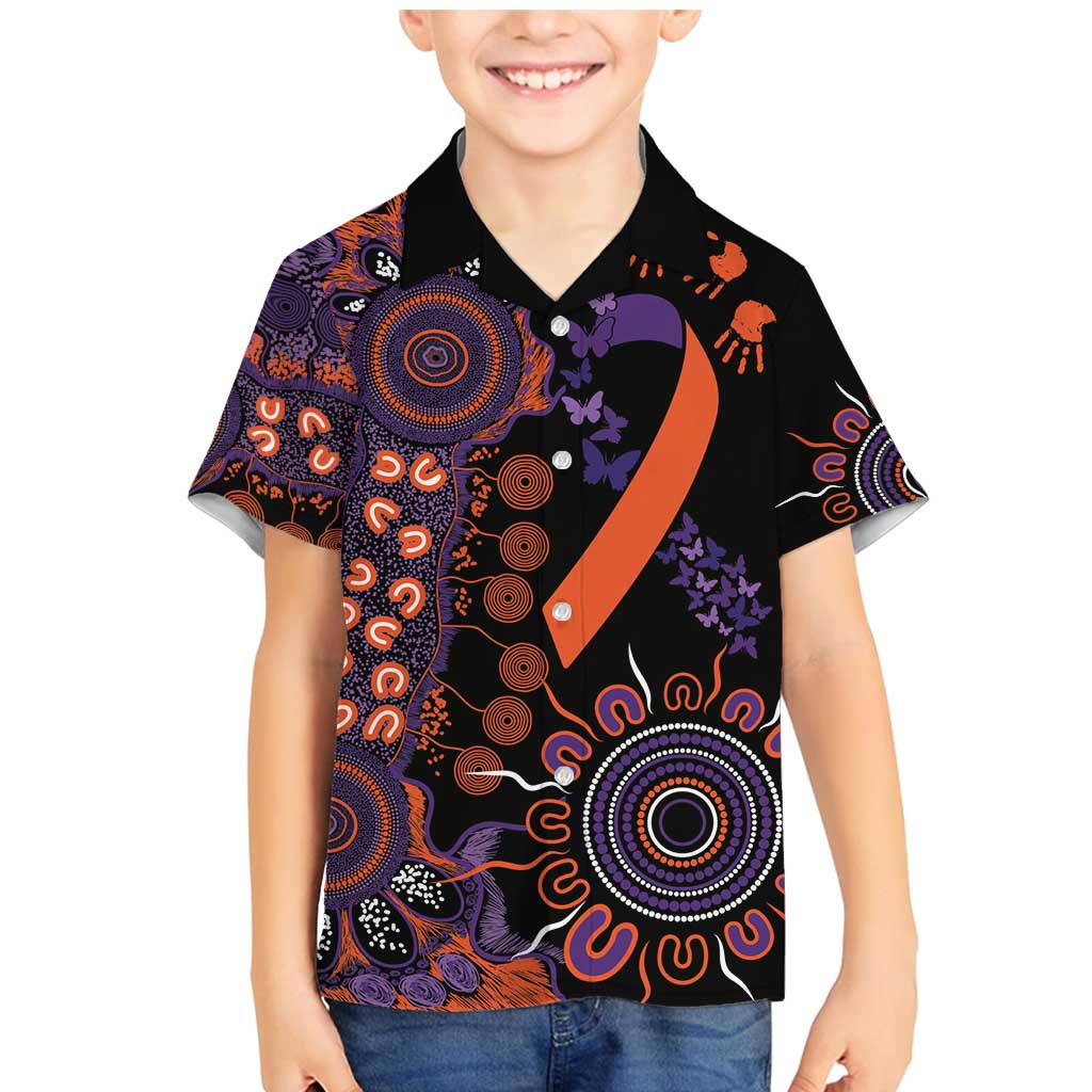 Psoriasis Awareness Personalised Family Matching Mermaid Dress and Hawaiian Shirt Aboriginal Ribbon Dot Painting