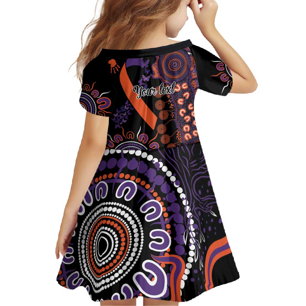 Psoriasis Awareness Personalised Family Matching Off Shoulder Maxi Dress and Hawaiian Shirt Aboriginal Ribbon Dot Painting