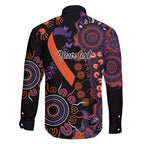 Psoriasis Awareness Personalised Family Matching Summer Maxi Dress and Hawaiian Shirt Aboriginal Ribbon Dot Painting
