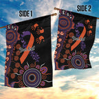 Psoriasis Awareness Personalised Garden Flag Aboriginal Ribbon Dot Painting