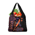 Psoriasis Awareness Personalised Grocery Bag Aboriginal Ribbon Dot Painting