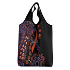 Psoriasis Awareness Personalised Grocery Bag Aboriginal Ribbon Dot Painting