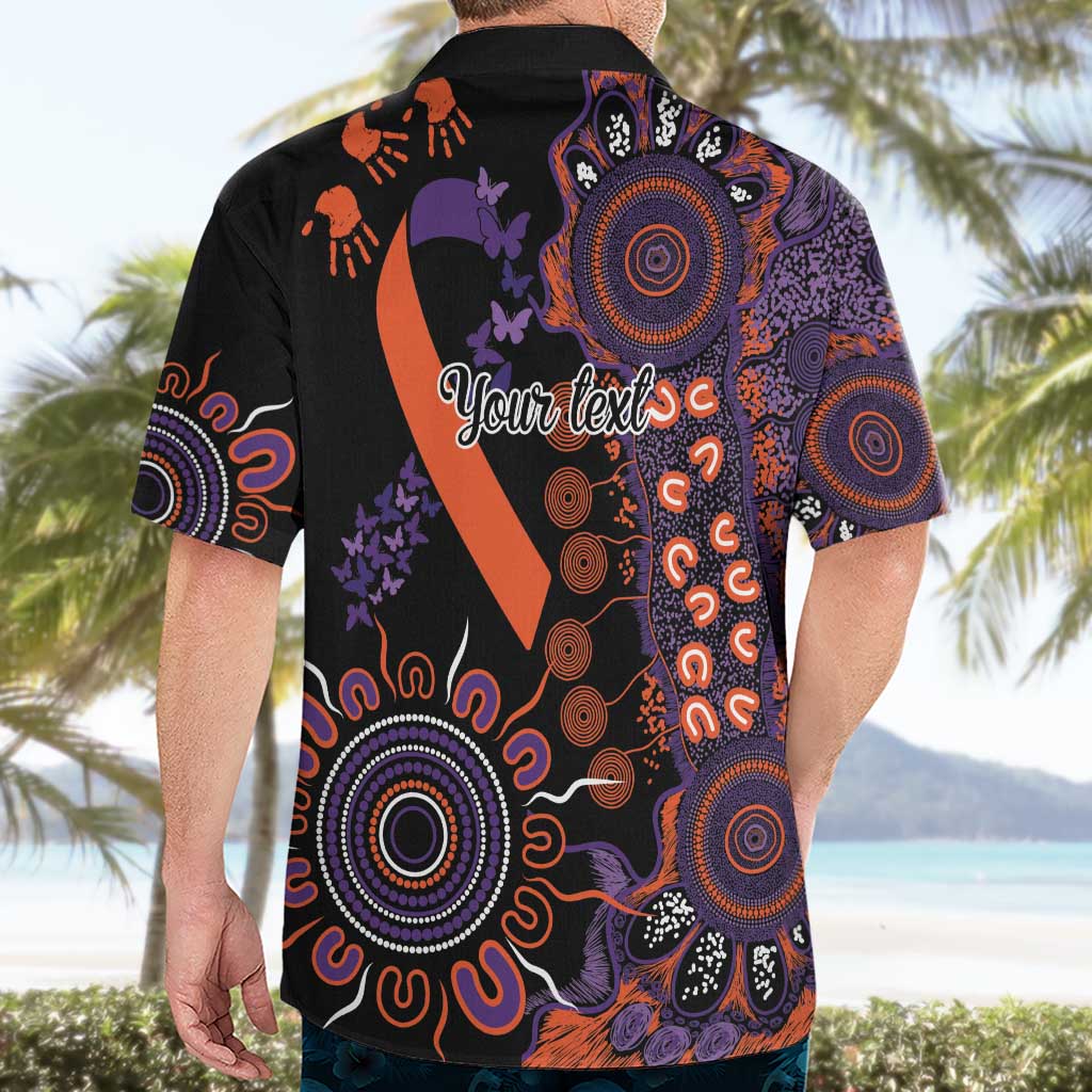 Psoriasis Awareness Personalised Hawaiian Shirt Aboriginal Ribbon Dot Painting