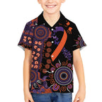 Psoriasis Awareness Personalised Hawaiian Shirt Aboriginal Ribbon Dot Painting
