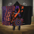 Psoriasis Awareness Personalised Hooded Blanket Aboriginal Ribbon Dot Painting