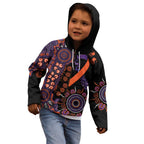 Psoriasis Awareness Personalised Kid Hoodie Aboriginal Ribbon Dot Painting
