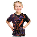 Psoriasis Awareness Personalised Kid T Shirt Aboriginal Ribbon Dot Painting