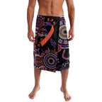Psoriasis Awareness Personalised Lavalava Aboriginal Ribbon Dot Painting