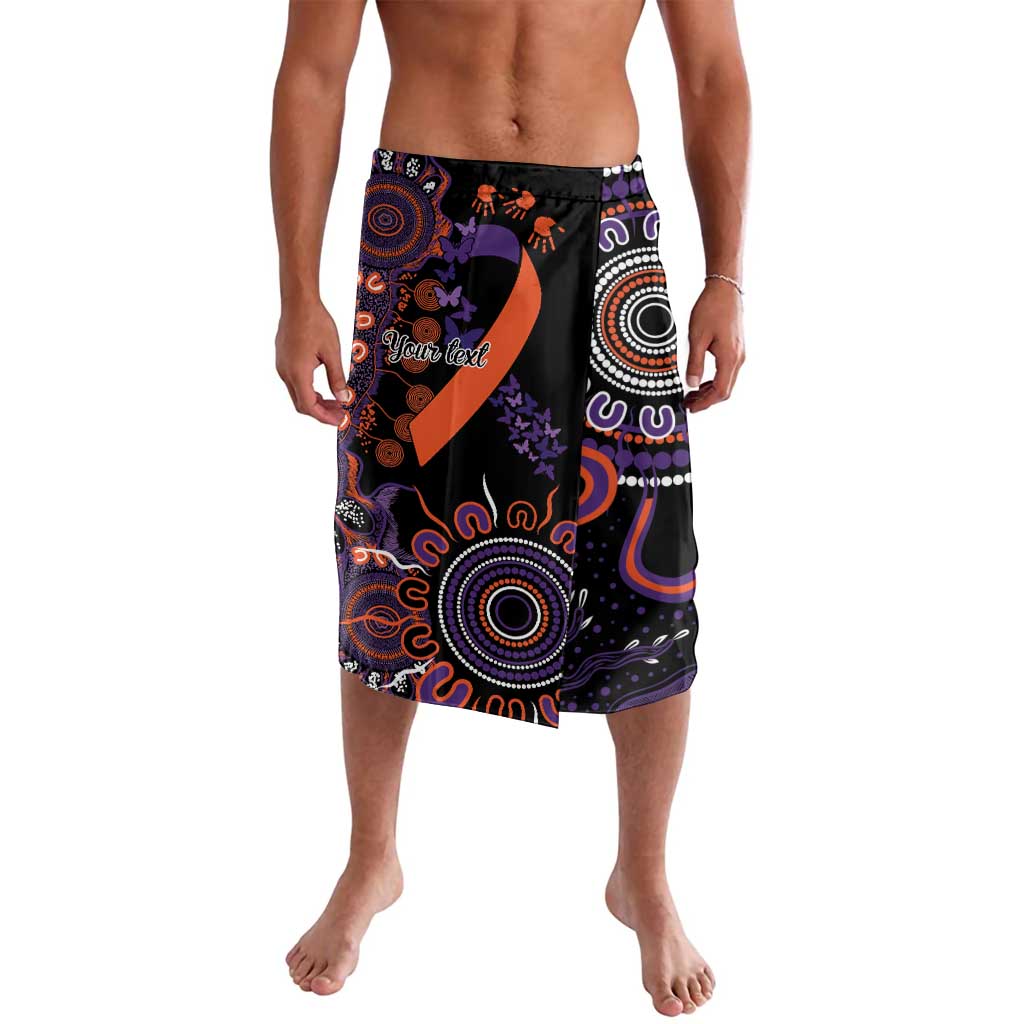 Psoriasis Awareness Personalised Lavalava Aboriginal Ribbon Dot Painting