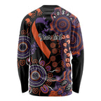 Psoriasis Awareness Personalised Long Sleeve Shirt Aboriginal Ribbon Dot Painting