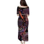 Psoriasis Awareness Personalised Puletasi Aboriginal Ribbon Dot Painting
