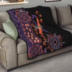 Psoriasis Awareness Personalised Quilt Aboriginal Ribbon Dot Painting
