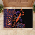 Psoriasis Awareness Personalised Rubber Doormat Aboriginal Ribbon Dot Painting