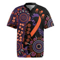 Psoriasis Awareness Personalised Rugby Jersey Aboriginal Ribbon Dot Painting