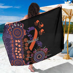 Psoriasis Awareness Personalised Sarong Aboriginal Ribbon Dot Painting