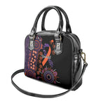 Psoriasis Awareness Personalised Shoulder Handbag Aboriginal Ribbon Dot Painting