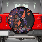 Psoriasis Awareness Personalised Spare Tire Cover Aboriginal Ribbon Dot Painting