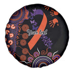 Psoriasis Awareness Personalised Spare Tire Cover Aboriginal Ribbon Dot Painting
