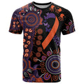 Psoriasis Awareness Personalised T Shirt Aboriginal Ribbon Dot Painting