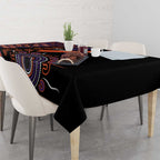 Psoriasis Awareness Personalised Tablecloth Aboriginal Ribbon Dot Painting