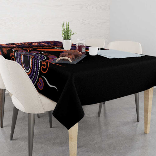Psoriasis Awareness Personalised Tablecloth Aboriginal Ribbon Dot Painting