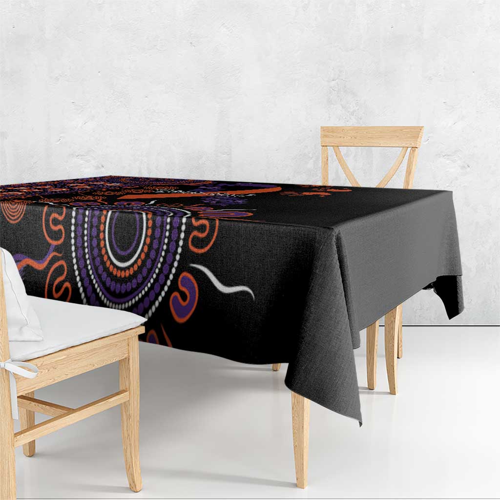 Psoriasis Awareness Personalised Tablecloth Aboriginal Ribbon Dot Painting