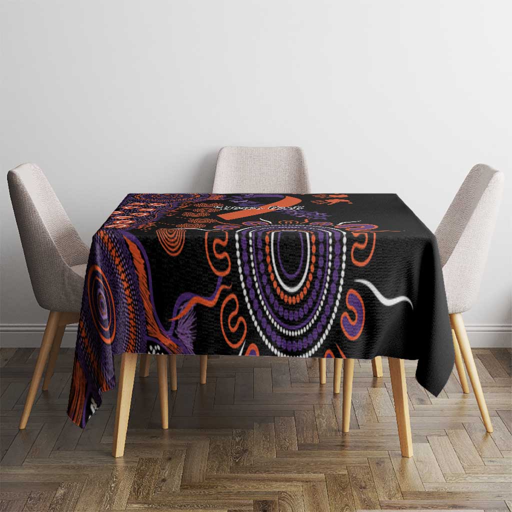 Psoriasis Awareness Personalised Tablecloth Aboriginal Ribbon Dot Painting