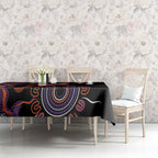 Psoriasis Awareness Personalised Tablecloth Aboriginal Ribbon Dot Painting