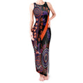 Psoriasis Awareness Personalised Tank Maxi Dress Aboriginal Ribbon Dot Painting
