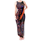 Psoriasis Awareness Personalised Tank Maxi Dress Aboriginal Ribbon Dot Painting