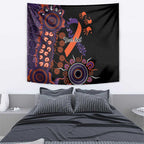 Psoriasis Awareness Personalised Tapestry Aboriginal Ribbon Dot Painting