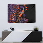 Psoriasis Awareness Personalised Tapestry Aboriginal Ribbon Dot Painting