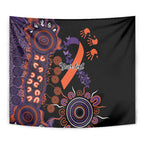 Psoriasis Awareness Personalised Tapestry Aboriginal Ribbon Dot Painting