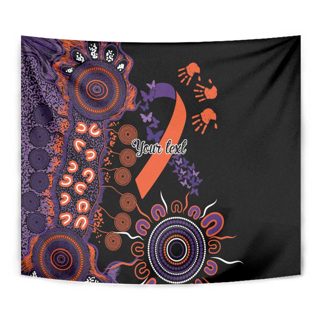 Psoriasis Awareness Personalised Tapestry Aboriginal Ribbon Dot Painting