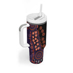 Psoriasis Awareness Personalised Tumbler With Handle Aboriginal Ribbon Dot Painting