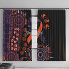 Psoriasis Awareness Personalised Window Curtain Aboriginal Ribbon Dot Painting